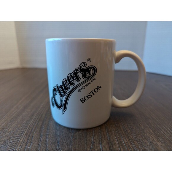 Vintage 1990 Cheers TV Show Coffee Mug White Officially Licensed Boston - Picture 1 of 6